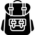 Travel backpack icon, Summer vacation related vector Royalty Free Stock Photo