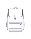 Travel backpack linear isolated vector icon Royalty Free Stock Photo