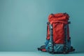 Travel backpack on a minimalistic background Royalty Free Stock Photo