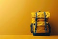 Travel backpack on a minimalistic background Royalty Free Stock Photo