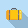 Travel bag icon flat vector. Indoor cabin