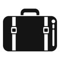 Travel bag icon simple vector. Indoor cabin