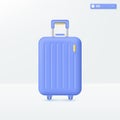 Travel bag icon symbols. Suitcase, trip planning, service, Tourism and travel concept. 3D vector isolated illustration design.