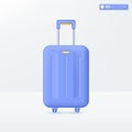 Travel bag icon symbols. Suitcase, trip planning, service, Tourism and travel concept. 3D vector isolated illustration design.