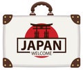 Travel bag with Japanese flag and the Torii Gate