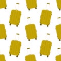 Travel bag seamless pattern, suitcase. Vector illustration