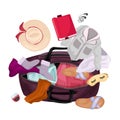 Travel Baggage Cartoon Illustration