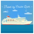 Travel Banner. Tourism Industry. Cruise Liner Travel