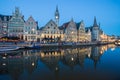 Travel Belgium medieval european city town background with canal