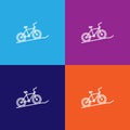 Travel bicycle outline icon. Elements of travel illustration icon. Signs and symbols can be used for web, logo, mobile app, UI, UX