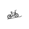 Travel bicycle outline icon. Elements of travel illustration icon. Signs and symbols can be used for web, logo, mobile app, UI, UX