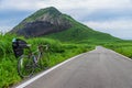 Travel by the bicycle on the Sado island Royalty Free Stock Photo