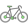 Travel bicycle vector icon isolated Royalty Free Stock Photo