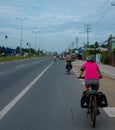 travel by bicycle. Viet Nam