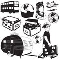 Travel black icons 2