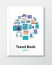 Travel book cover design template