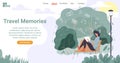 Travel book for good memory landing page design