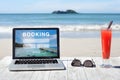 Travel booking, hotels and flights reservation Royalty Free Stock Photo