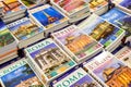 Travel Books For Sale On Library Shelf