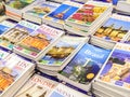 Travel Books For Sale On Library Shelf