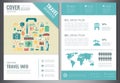 Travel brochure design. Template for Travel and Tourism concept. Vector