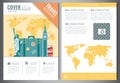 Travel brochure design template. Travel and Tourism concept. Vector