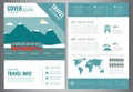 Travel brochure design template. Travel and Tourism concept. Vector