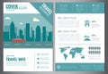 Travel brochure design template. Travel and Tourism concept. Vector