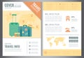 Travel brochure design template. Travel and Tourism concept. Vector