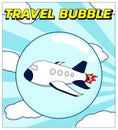 Travel Bubble poster, the new normal solution for Tourist industry to travel safely between disinfected country around the