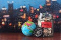 Travel budget concept. Saving money Royalty Free Stock Photo
