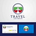 Travel Bulgaria Creative Circle flag Logo and Business card design