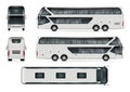 Travel bus vector template Royalty Free Stock Photo