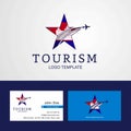 Travel Cambodia flag Creative Star Logo and Business card design