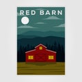 travel and camping in the barn poster template illustration design Royalty Free Stock Photo
