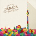 Travel Canada polygonal skyline