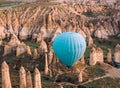 Travel in Cappadocia Colorful hot air balloons flying over the valley sunrise time with special breakfast travel destination in