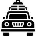 Travel car icon, Summer vacation related vector Royalty Free Stock Photo