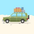 Travel Car SUV - road trip Royalty Free Stock Photo