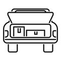 Travel car trunk icon outline vector. Open door Royalty Free Stock Photo