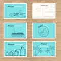 Travel cards design template