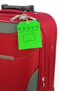 Travel case and warning label Royalty Free Stock Photo