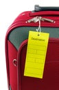 Travel case and yellow label
