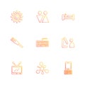 travel , celebration , summer , directions , eps icons set vector