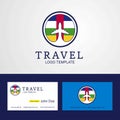 Travel Central African Republic Creative Circle flag Logo and Bu