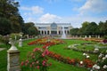 Travel city beautiful viiew summer blue sky botanic museum in Germany Cologne