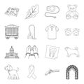 Travel, cleaning, fashion and other web icon in outline style.veterinary medicine, medicine, wedding icons in set