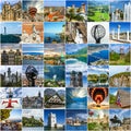 Travel collage. European landmark and landscapes Royalty Free Stock Photo