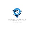 Travel Company Logo Template Isolated On White Background Tourism Agency Banner Design