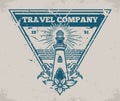 Travel company logotype monochrome vintage